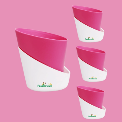 Table Top Collecton Self-watering Pots (Magenta)- 3 pot of 5- inches each