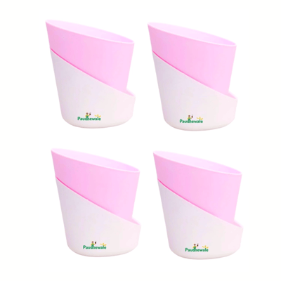 Table Top Collecton Self-watering Pots (Baby Pink) 3 pot of 5- inches each
