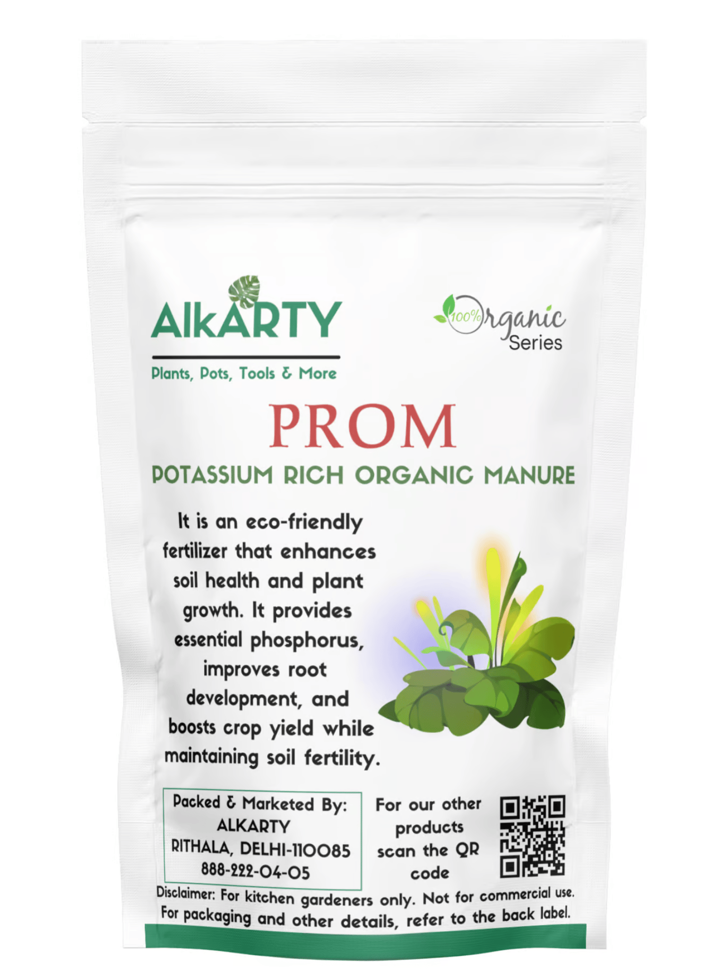 Alkarty Organic PROM Fertilizer For Plants 450 Grams | Organic DAP