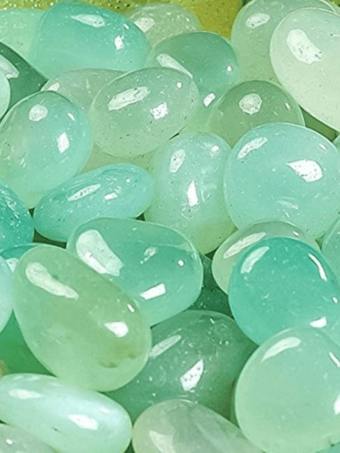 Onyx Stones Aqua Blue Colour 450 grams . Premium Decorative Stones for Home & Garden