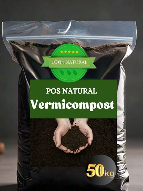 Pos Natural Organic Vermicompost for Plants Growth - 50 KG