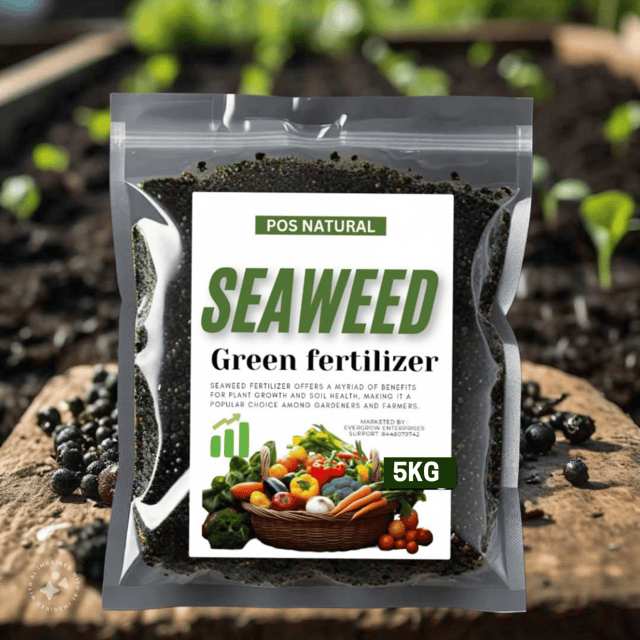 Pos Natural Seaweed Organic Plant Fertilizer For Fruit, Flower, Vegetable, Indoor, & Outdoor Plants