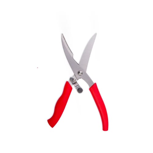 Pinking Shears | 9” Pruner | Zigzag + Straight Blade | Safety Lock | Red Handle | Non-Slip Grip | Garden Tool