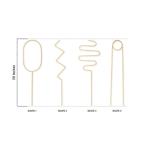 Plant Support | Trellis Set | Golden Iron | Pack of 4 | Plug & Play | Balcony Decor | Durable Garden Trellis
