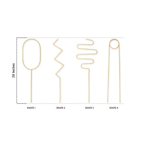 Plant Support | Trellis Set | Golden Iron | Pack of 4 | Plug & Play | Balcony Decor | Durable Garden Trellis