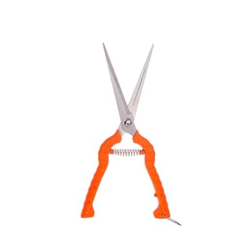 Microtip Pruner | 9.5” Bypass Cutter | Orange Handle | Straight Blade | Metal Lock | Spring Action | Garden Tool