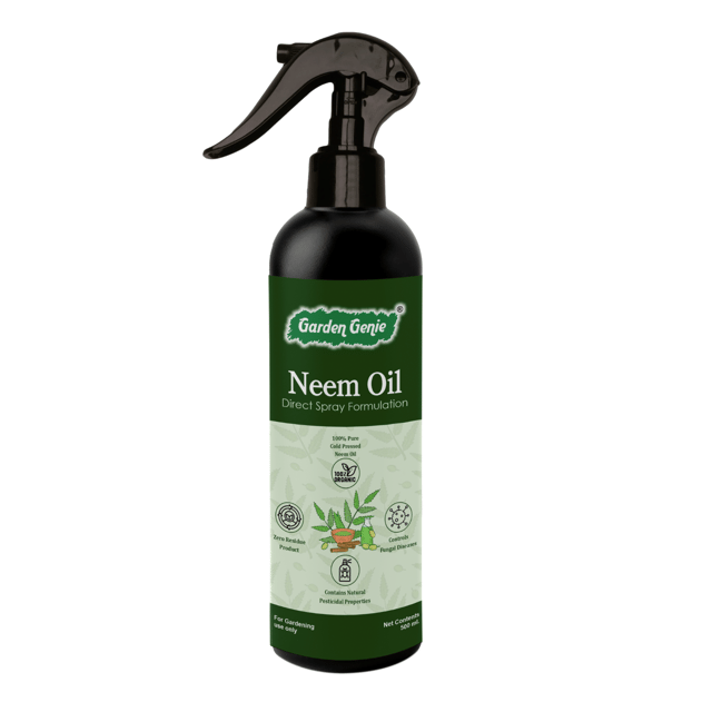 Garden Genie Neem Oil Spray for Plants | Organic Insecticide & Insect Killer, Removes Mealy Bug, Fungus & Aphids, 500ml