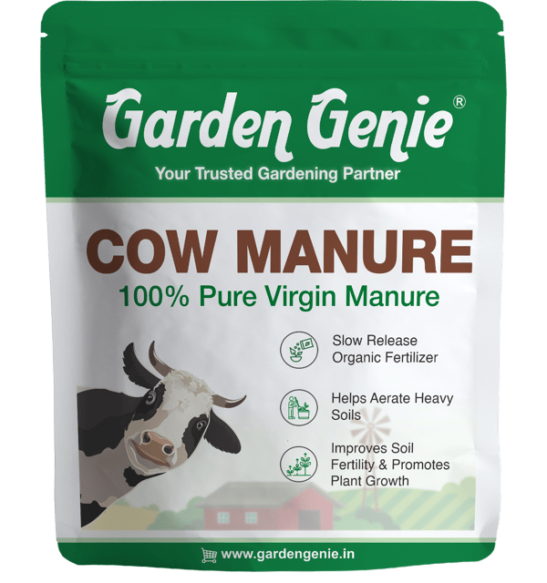 Garden Genie Cow Manure for Plants | Organic Compost Khaad for Plants Home Garden, 1 Kg