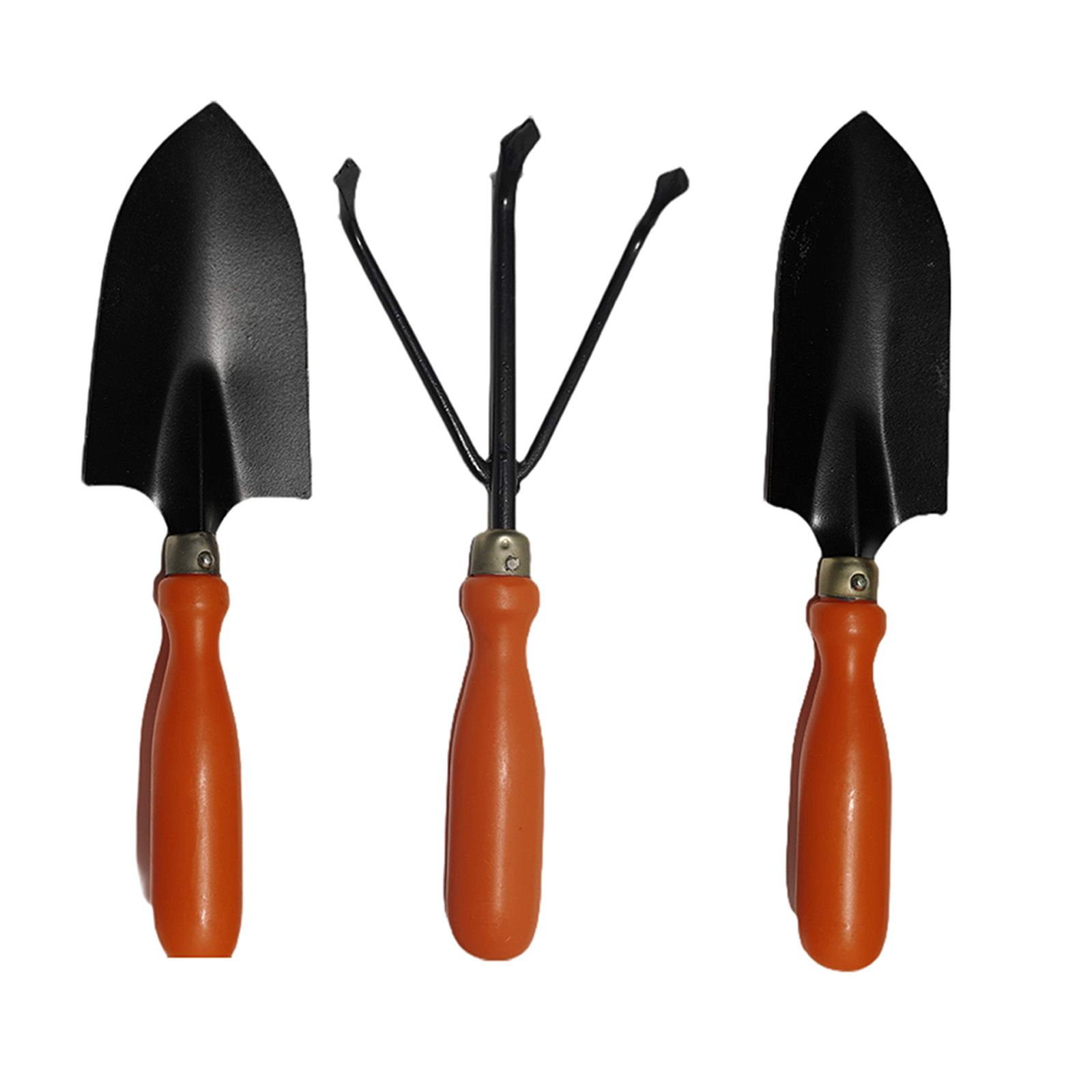 Garden Genie Gardening Hand Tools Kit | 3 Pcs Heavy Duty Set with Cultivator and Big & Small Trowel