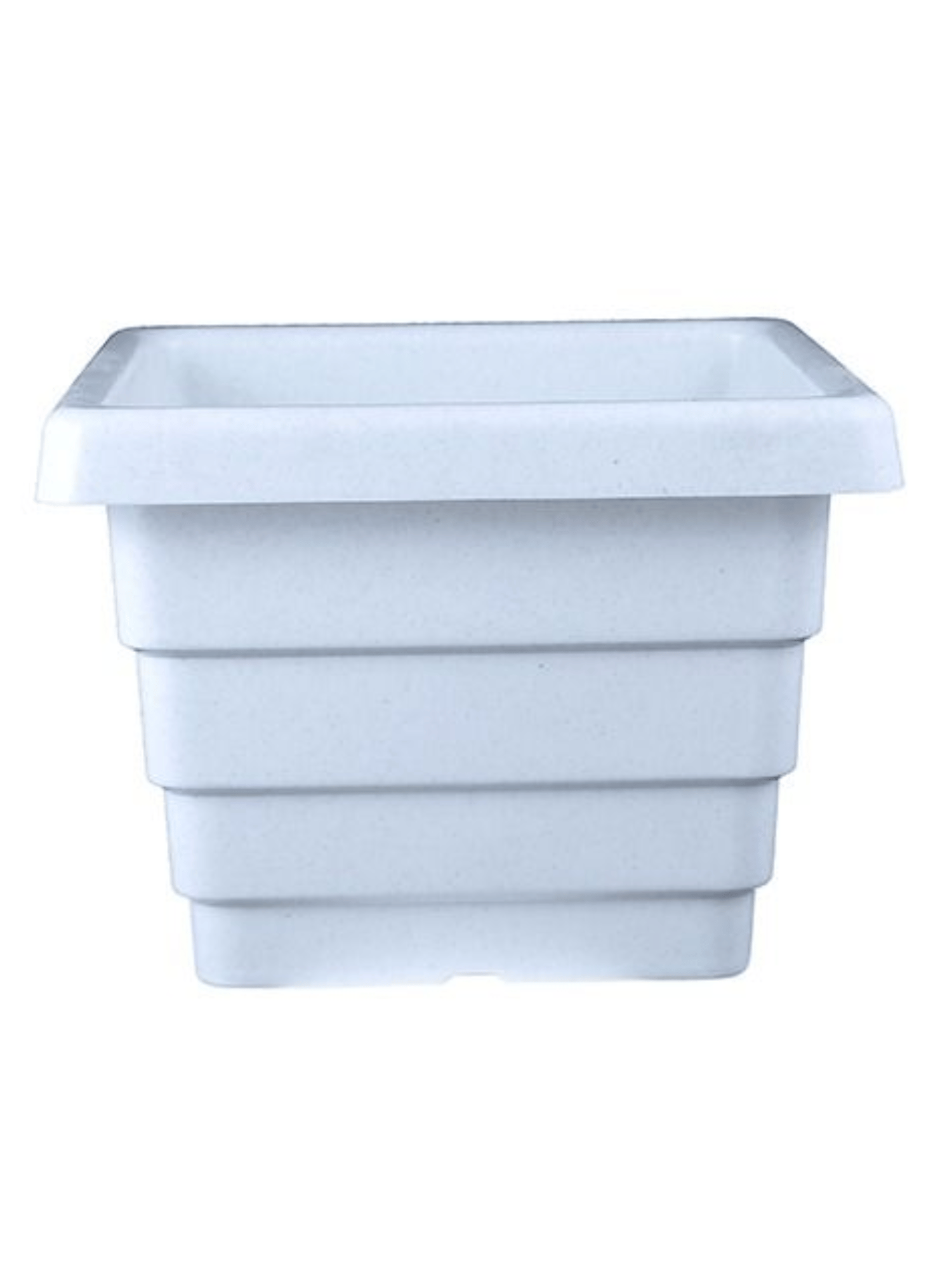 White Premium Orchid Square Plastic Pot | Durable Planter | 6 Inches | SET OF 8