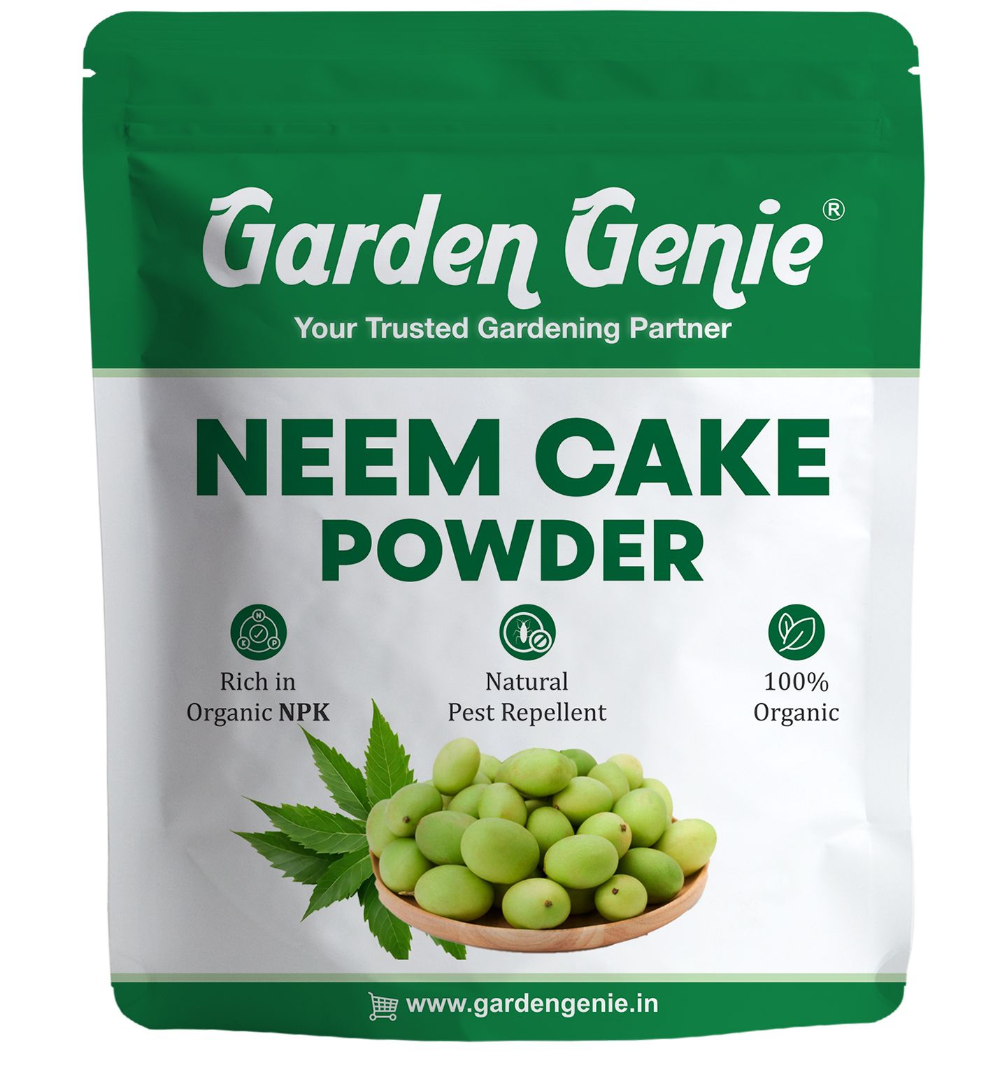 Garden Genie Neem Cake Powder for Plants | Organic Neem Khali and Pest Repellent, 450 Gm