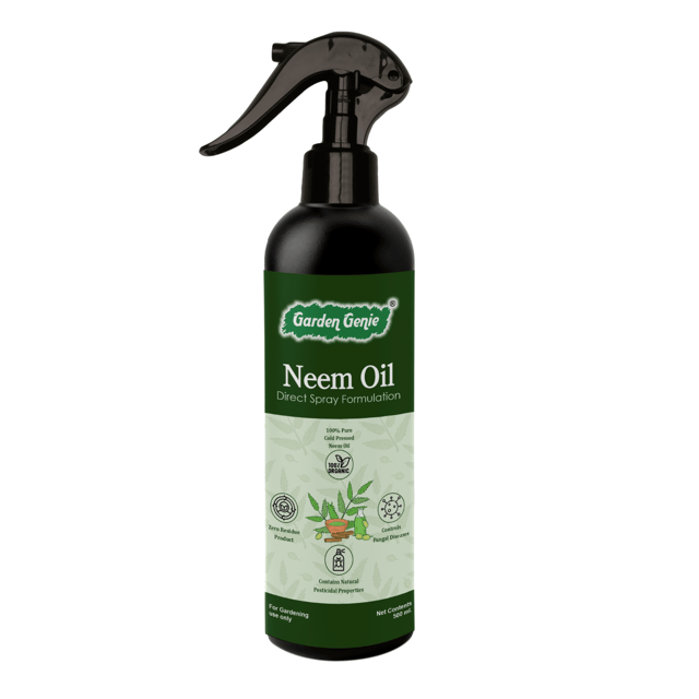 Garden Genie Neem Oil Spray for Plants | Organic Insecticide & Insect Killer, Removes Mealy Bug, Fungus & Aphids, 500ml