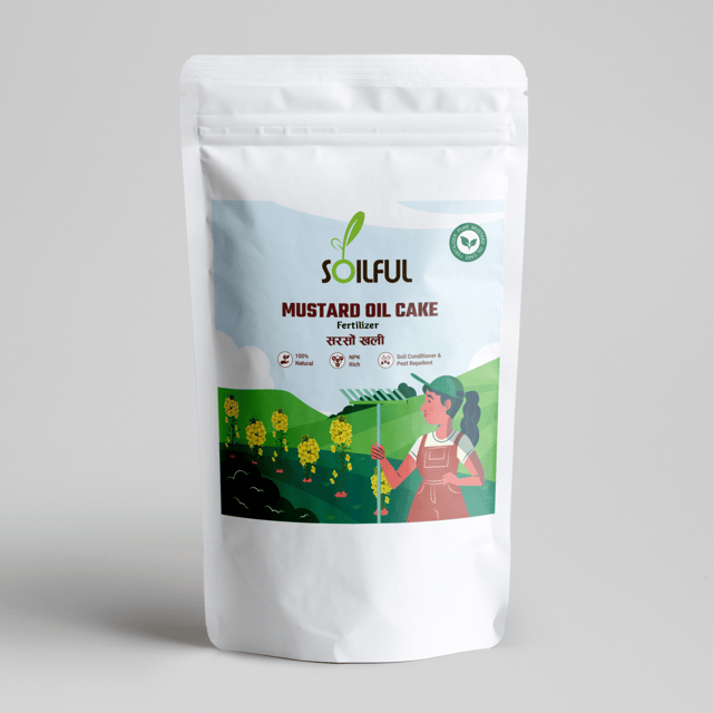 Organic Mustard Oil Cake | Natural Fertilizer & Soil Conditioner, Biofertilizer with Natural Pest & Fungal Repellent Properties | Pack of 1 | 1 Kg