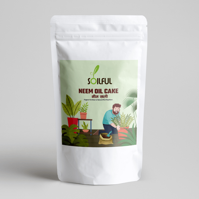 Neem Oil Cake Organic Fertilizer & Natural Pest Repellent for Plants | Pack of 1 | 1 Kg