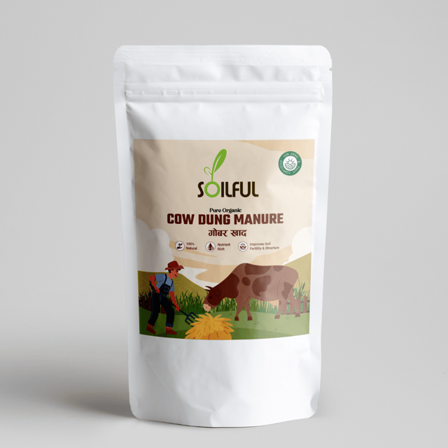 Pure Desi Cow Dung Manure for Garden & Plants Rich Natural Fertilizer  | 5 Kg