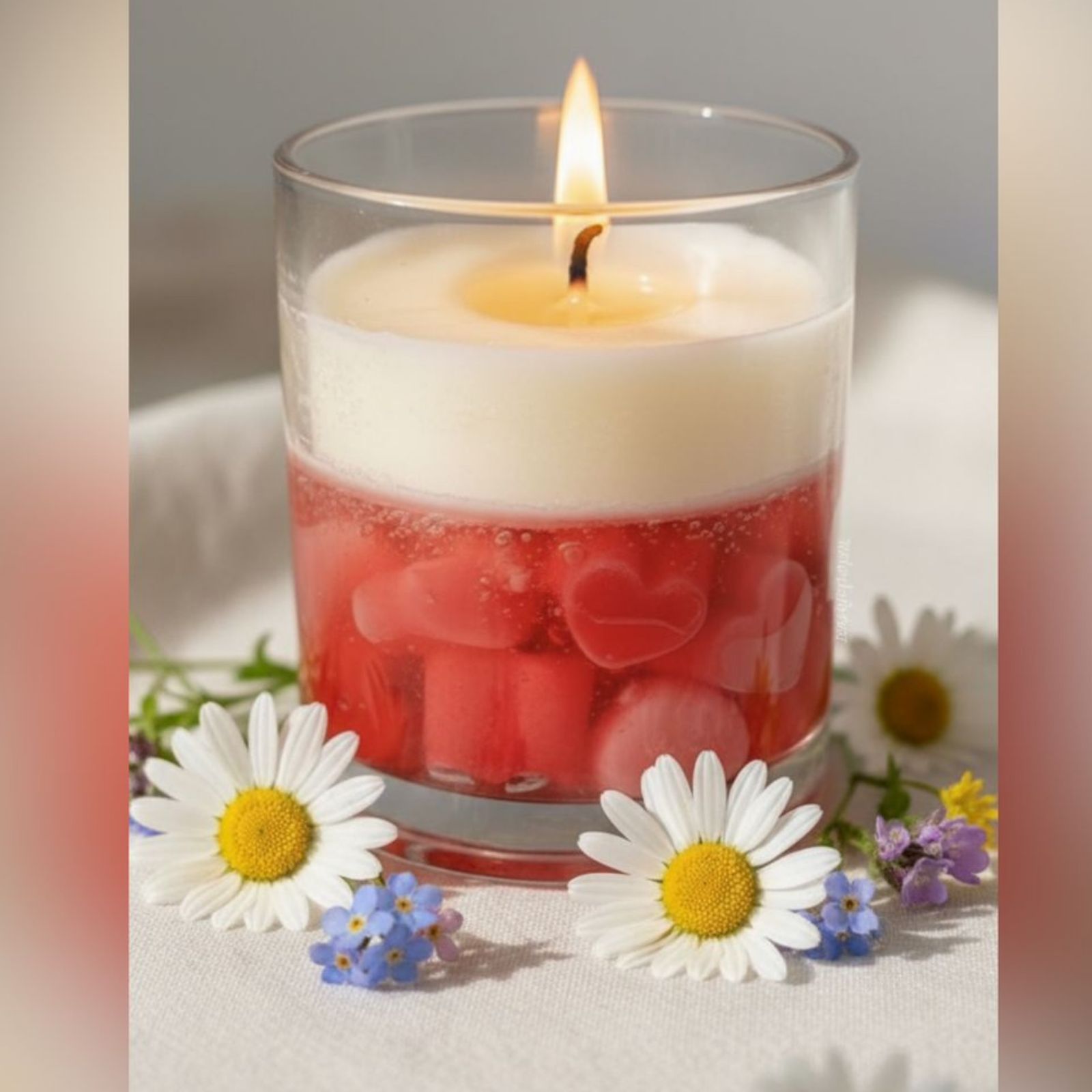 Handcrafted Soy Wax Scented Candle – Heart Glow Jar