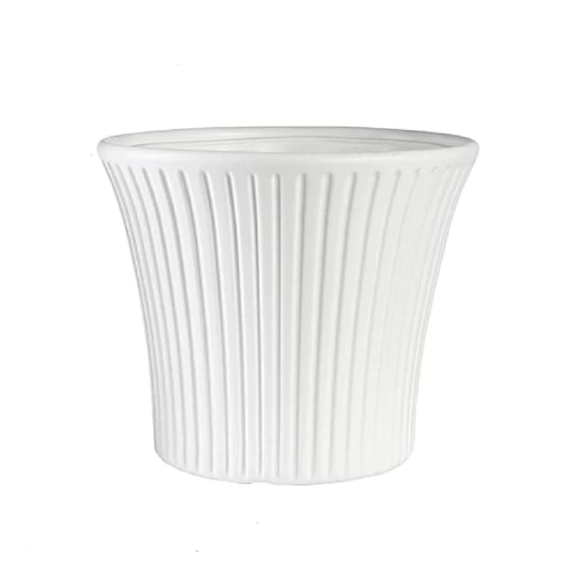 Sunrise Pot 6 Inch | White Color | Quality Plastic Planter For Home Decor  | Set of 2