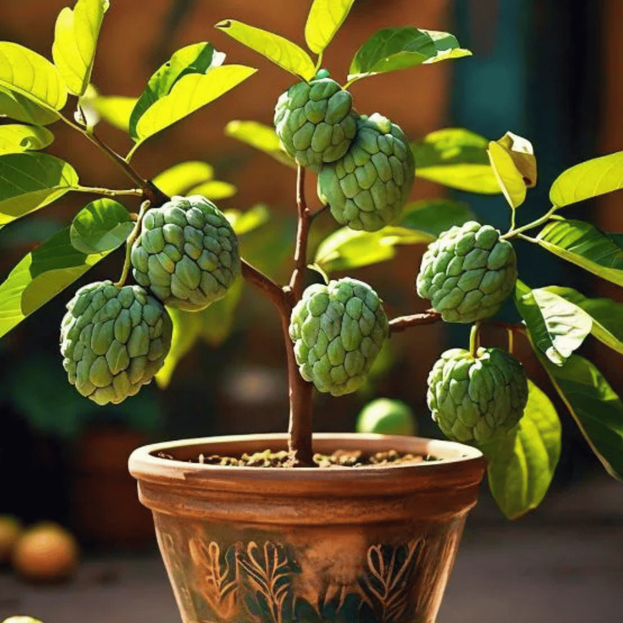 Golden Custard Apple Plant (Grafted) Fruit Plant Height 1.5 Feet