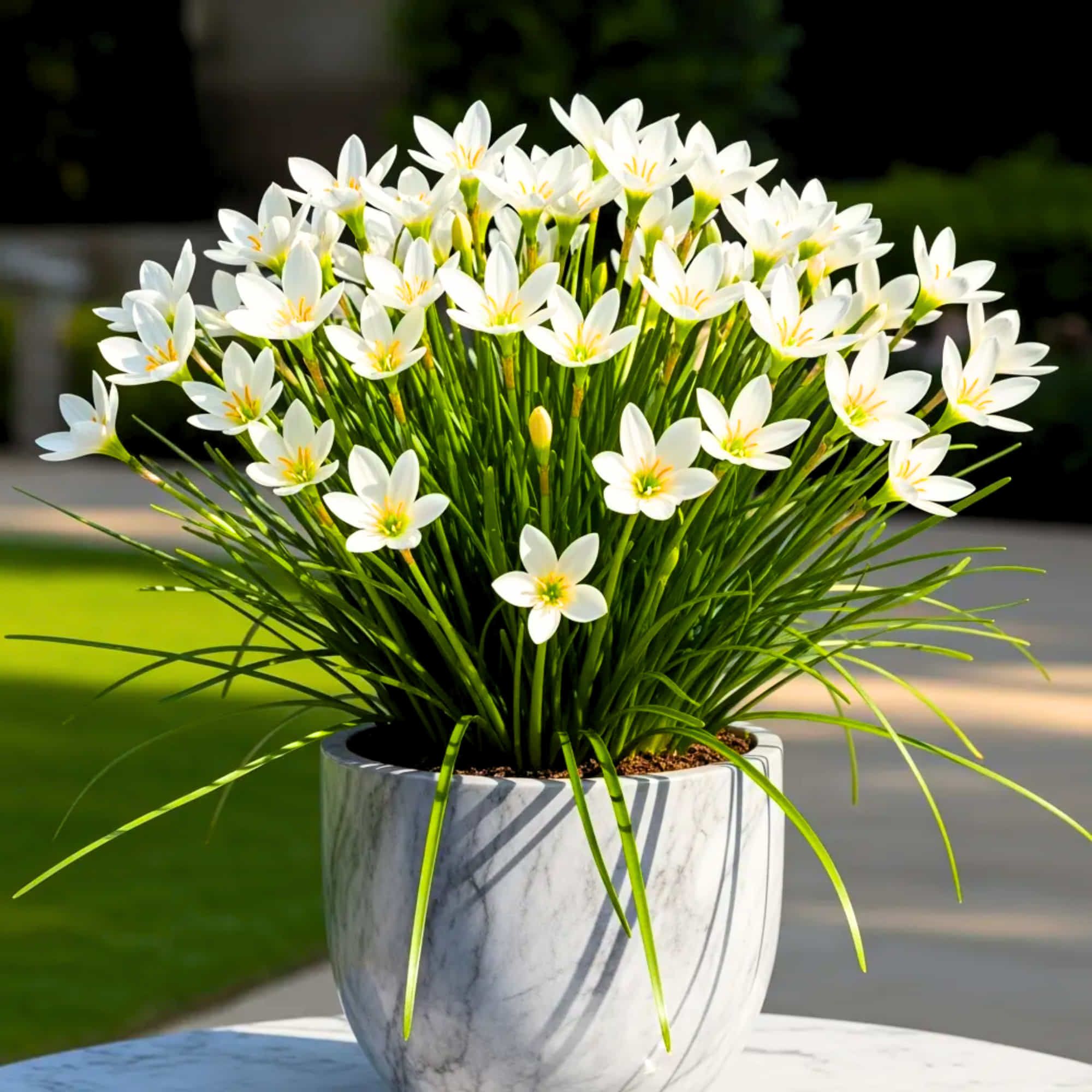 Rain Lily (Desi White) Plant Flower Plant Grafted (Height 1-1.5 Feet)