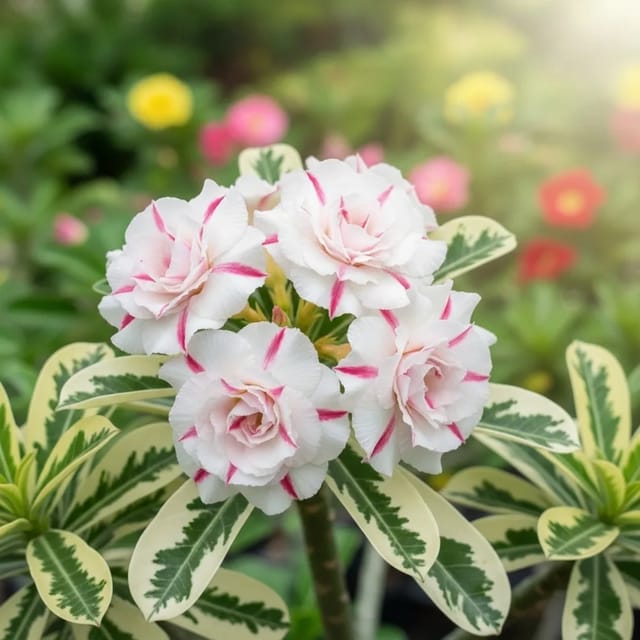 Adenium Rosy Wonderful Yellow Variegated