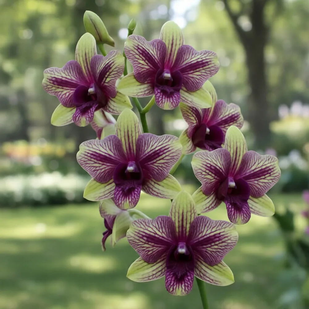 Dendrobium Purple Green 3 Lip - Seedling Size Orchid Plant