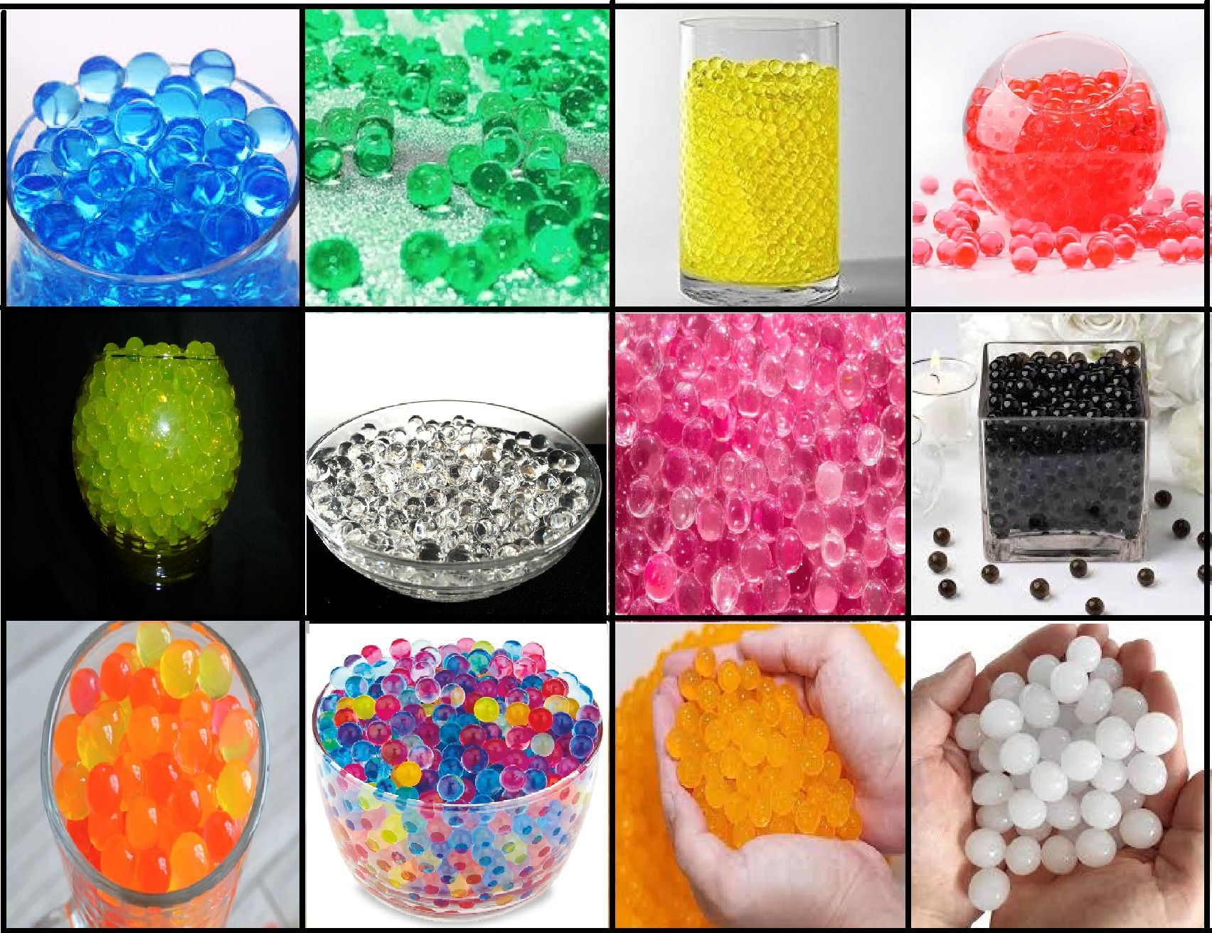 Orbeez Decorative Water Beads - Assorted 10 Color Pack 3500 Beads Apx