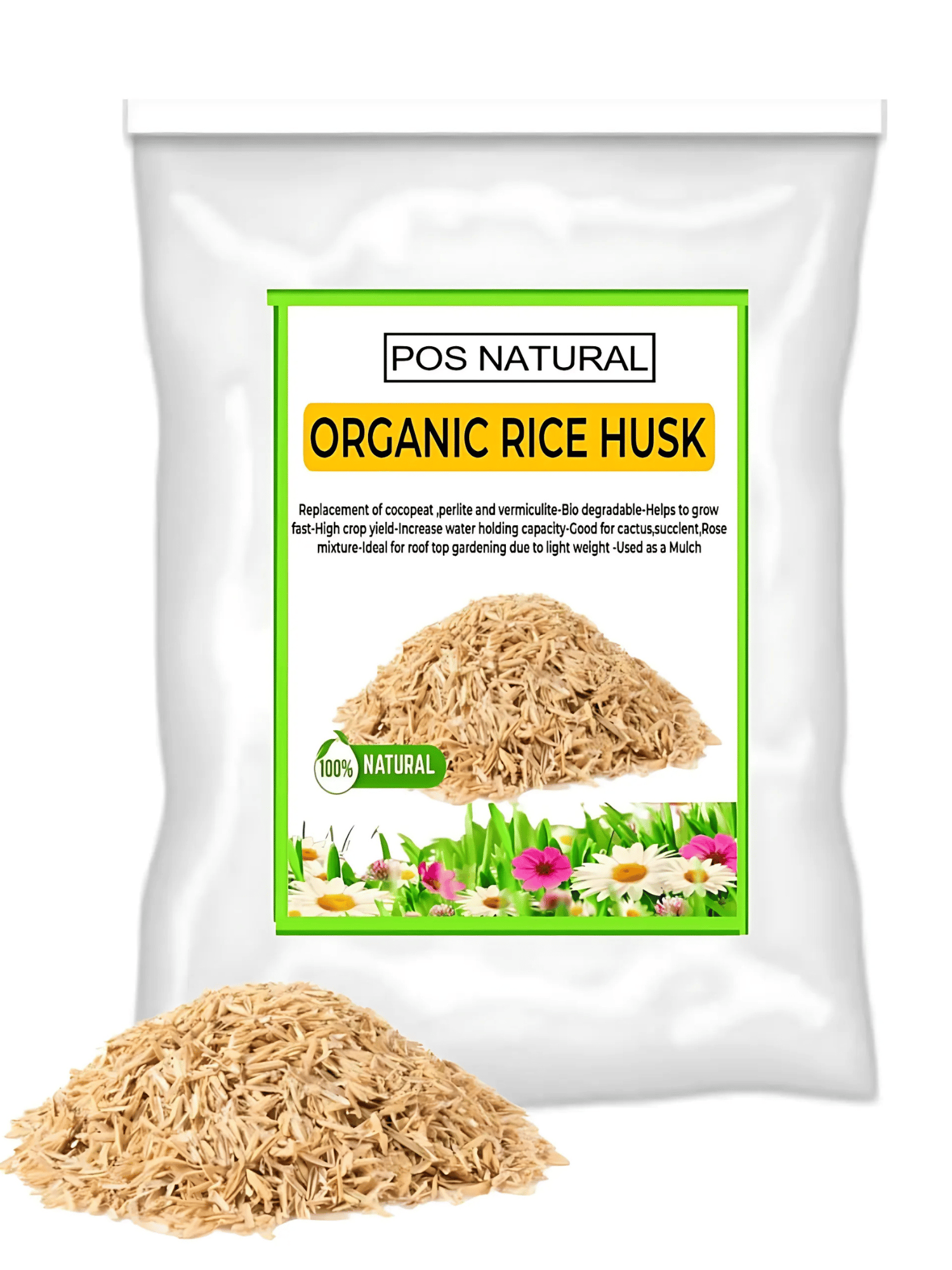 Pos Natural Organic Rice Husk for Plants