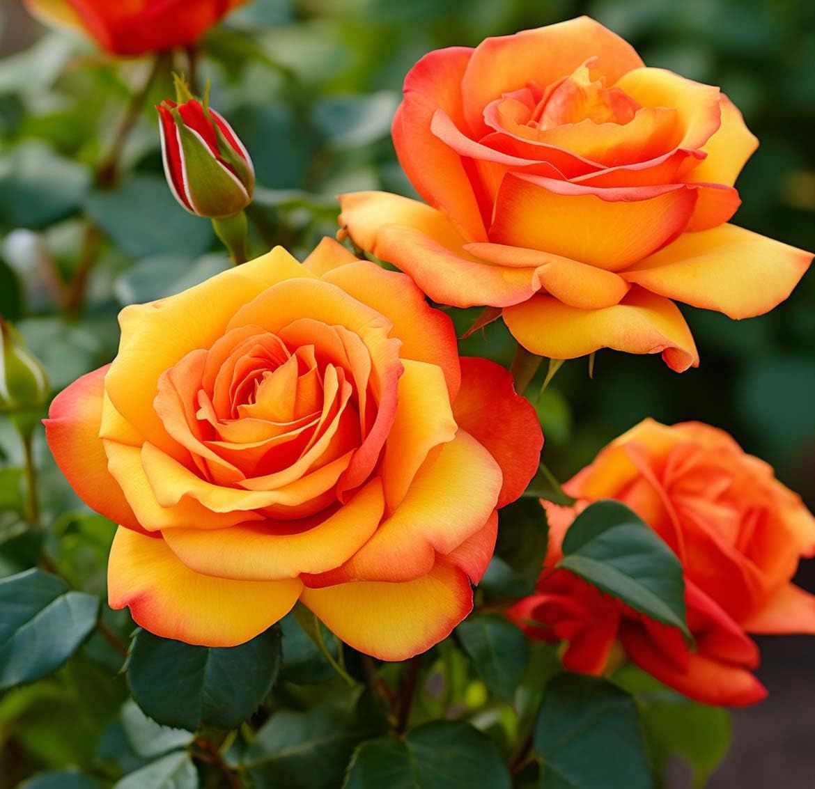 Tequila Sunrise  Rose Fragrant Flower Plant (1-2 Feet Height) - Tapobon