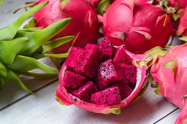 Sweet Dark Star Dragon Fruit Plant(Height 1-1.5 Feet) Plant Orignal Hybrid Dragon Fruit Plant For Home Graden Outdoor Tree Plant
