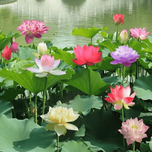 Lotus Mix Flower Seeds (Pack Of - 10 Seeds) Lotus Mix Flower Seeds (Pack Of - 10 Seeds)