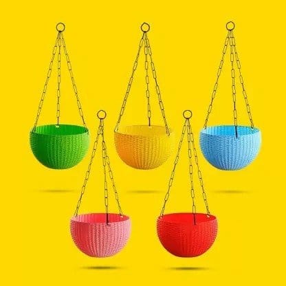 Plants Villa - Gardening Hanging Plant Container (Set Pack Of 5)