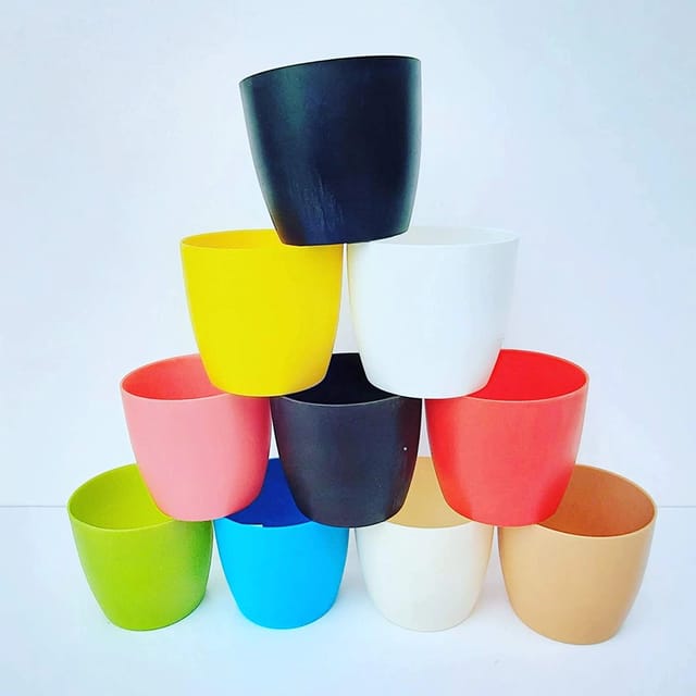 Decorative Fancy Pots for Plants (Set of 10 Pots) [RAJ GARDEN PLANTS]