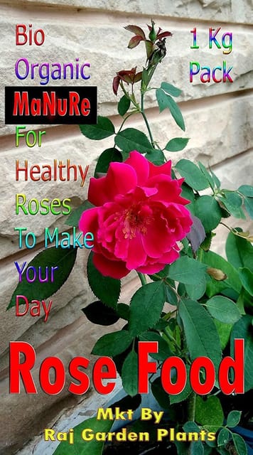 Rose/Flower Food Bio Organic Manure ,Rose manure, manure for rose, gulab ki khad, rose flower manure , Rose fertiliser, Rose Flower Plant growth booster,, Plant Growth booster ,Bio Organic Manure [RAJ GARDEN PLANTS]