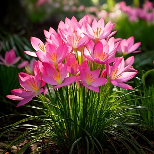 Pink Rain Lily Flower Bulbs-Shikha Plant Nursery