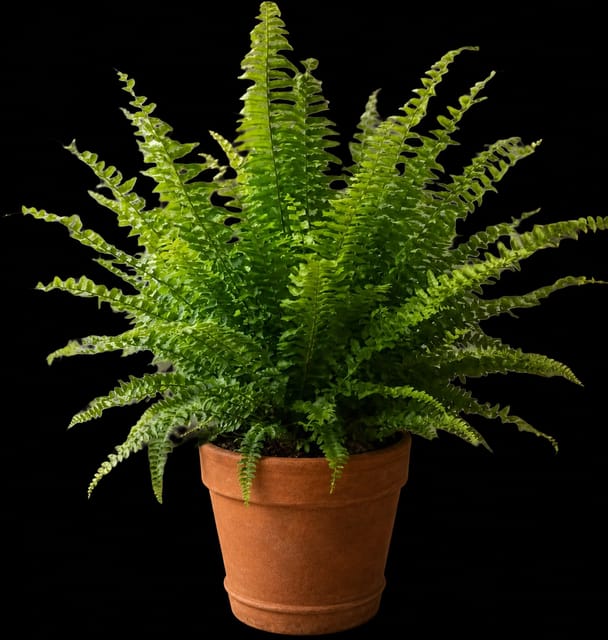 VARIEGATED BOSTON FERN INDOOR, PACK OF 01 PLANT