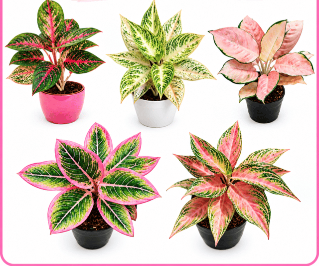 Aglaonema Combo Pack – 5 Beautiful Varieties