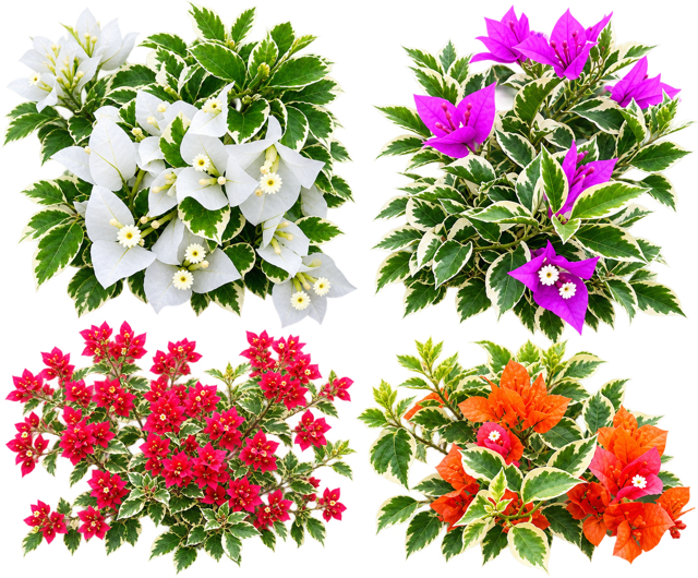 4 Plant Variegated Bougainvillea Combo 4 Plant Variegated Bougainvillea Combo