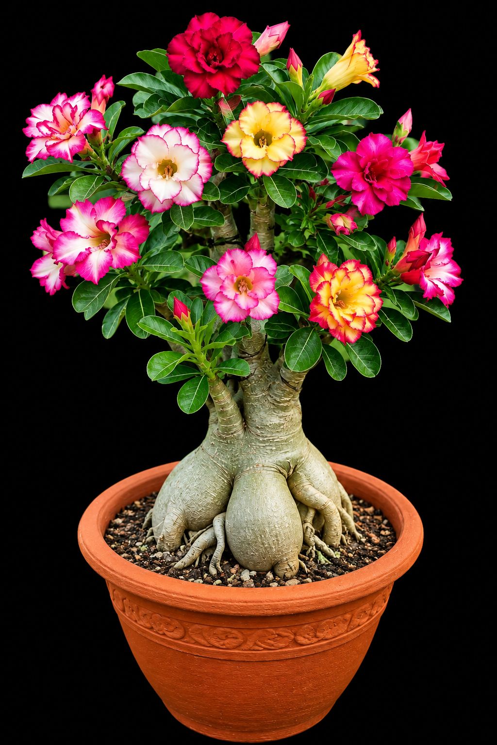 Multicolour Adenium Plant – 5 Different Flower Colours in One Plant | Pack of 01