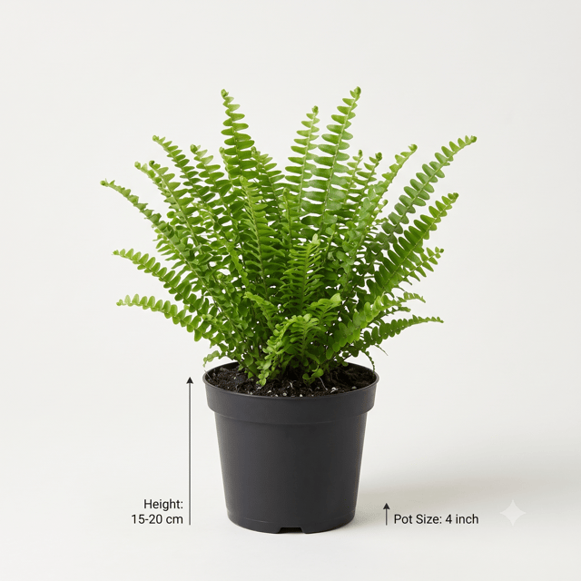 Boston Fern Plant – Nephrolepis Exaltata Fern for Home & Indoor Garden